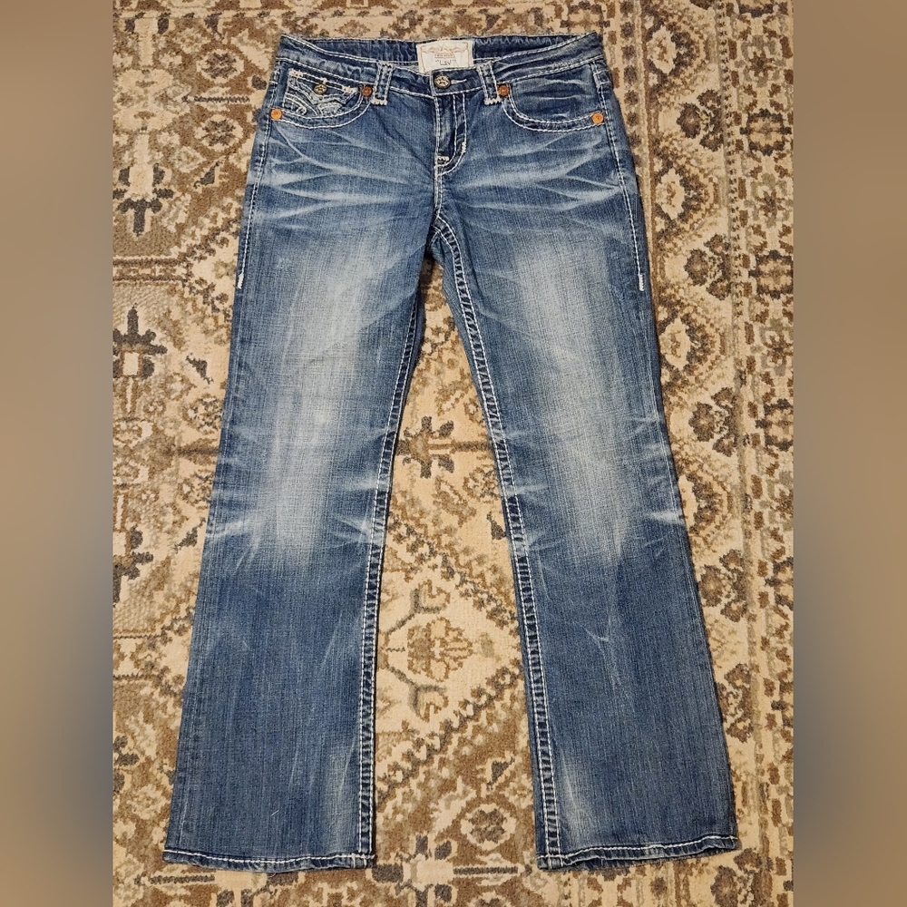 BIG STAR LIV Straight Leg Low Rise Blue Denim Jeans Women's Size 30L   